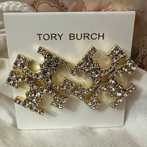 Tory Burch RoxannePave Crystal Stud Earrings large